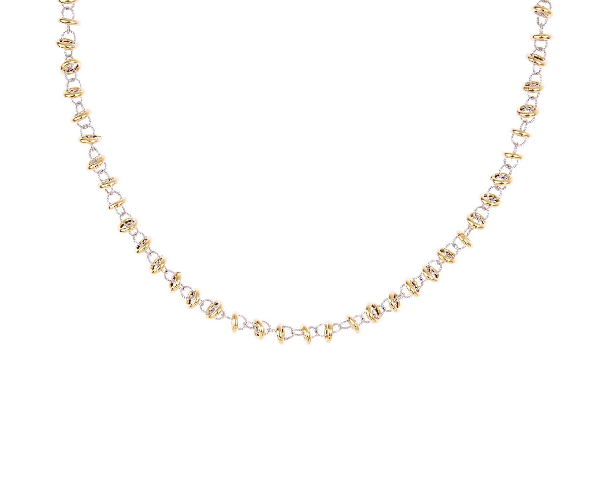 Collana Argento Con Anelli Dorati E Diamantati Selezione Zanolli 169453 514dm417ad