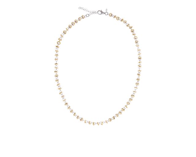 Collana Argento Con Anelli Dorati E Diamantati Selezione Zanolli 169453 514dm417ad