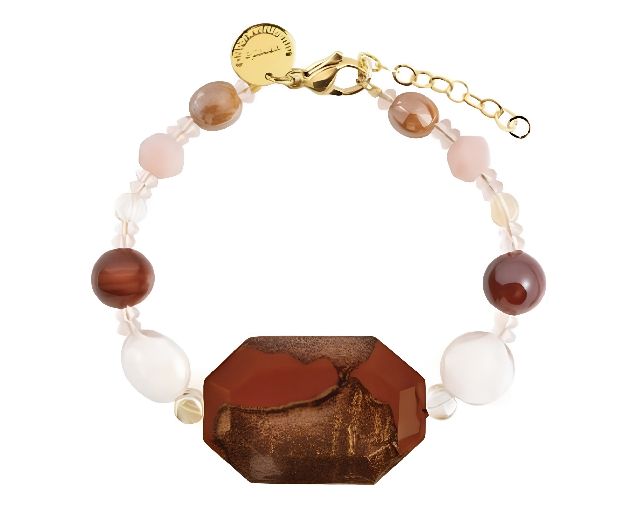 Bracelet frame murano glass brown