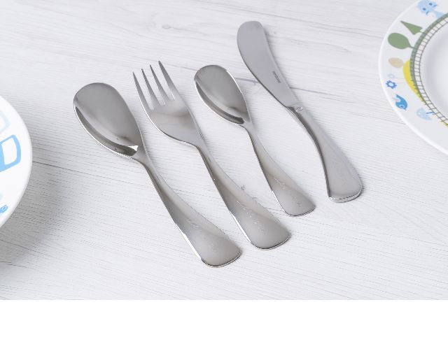 Set posate bambino mix acciaio 4 pezzi