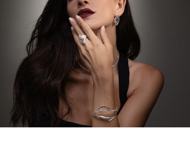Rigid bracelet balance silver