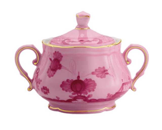 Sugar bowl oriente italiano porpora porcelain