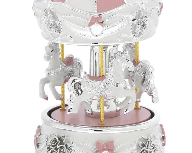 Music Box Horses Carousel Pink Selezione Zanolli 190542 592b418902r