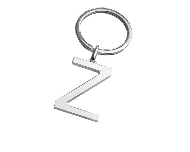 Portachiavi argento lettera z