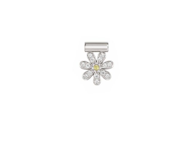 Charm seimia silver daisy with zircons