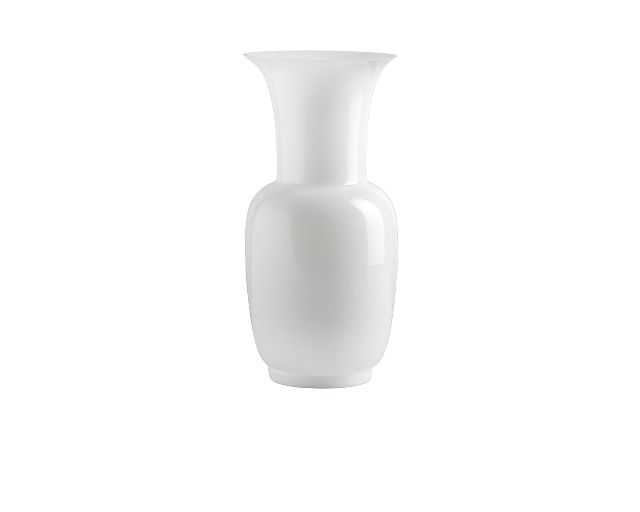 Vaso opalino vetro di murano lattimo
