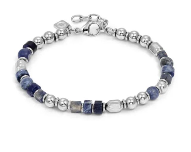 Bracelet instinctstyle sea steel sodalite