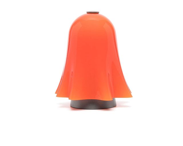 Lampada da tavolo fantasmino vetro di murano ricaricabile arancio