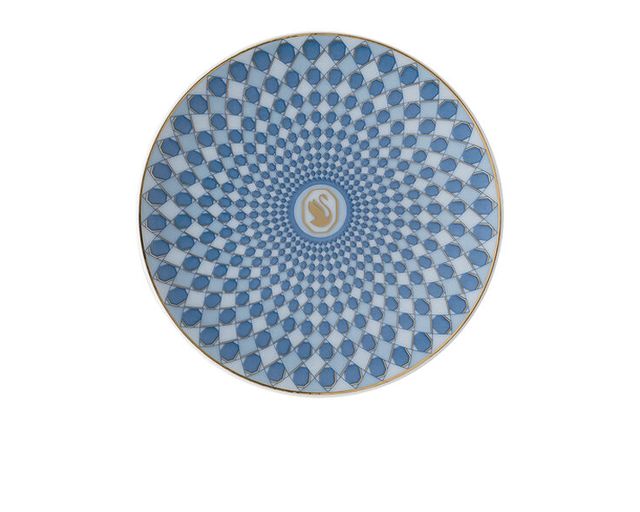 Little plate signum azure porcelain