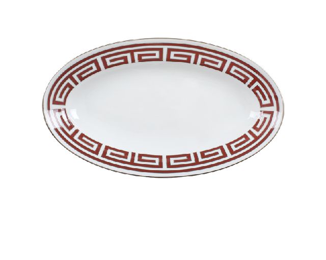Pickle dish labirinto scarlatto porcelain