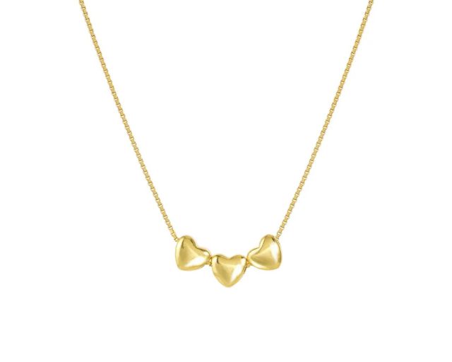 Necklace armonica silver hearts