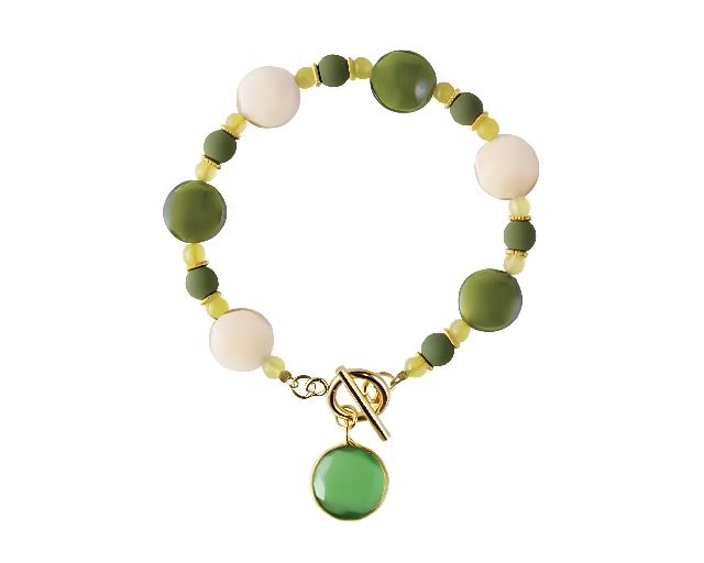Bracelet trace murano glass green