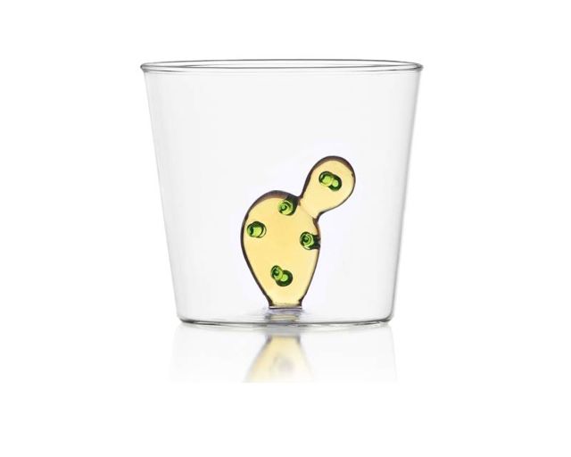 Bicchiere tumbler desert plants cactus ambra