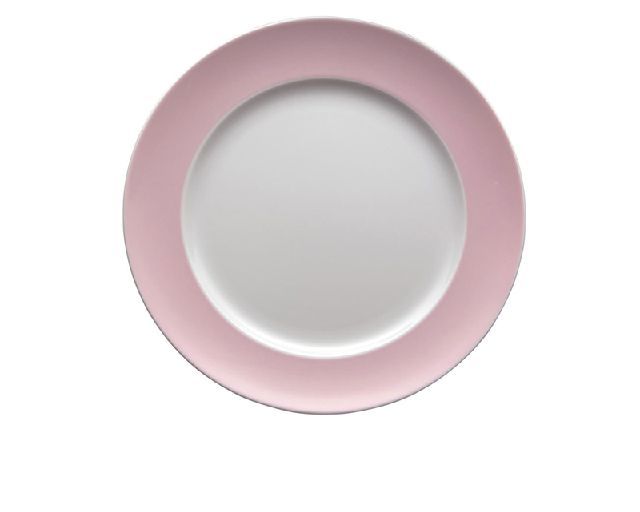 Dinner plate sunny day light pink porcelain