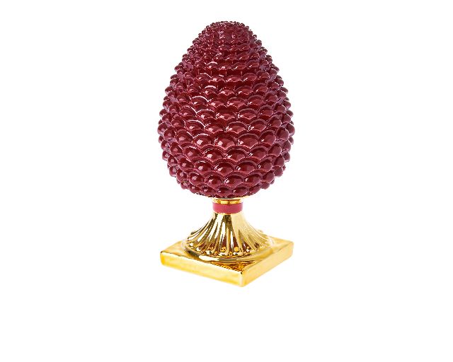 Pigna rosso rubino e oro
