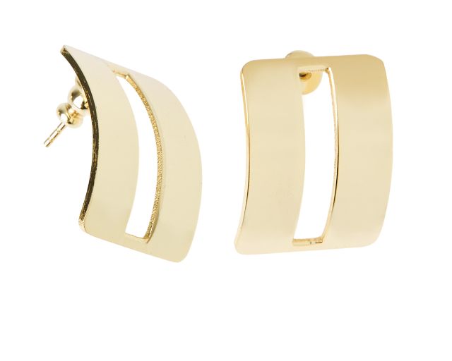 Earrings dinamica in gilded bronze