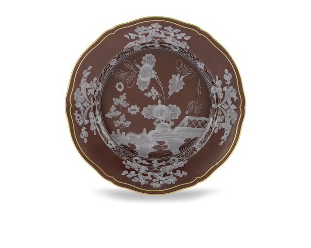 Dessert plate oriente italiano castagn porcelain