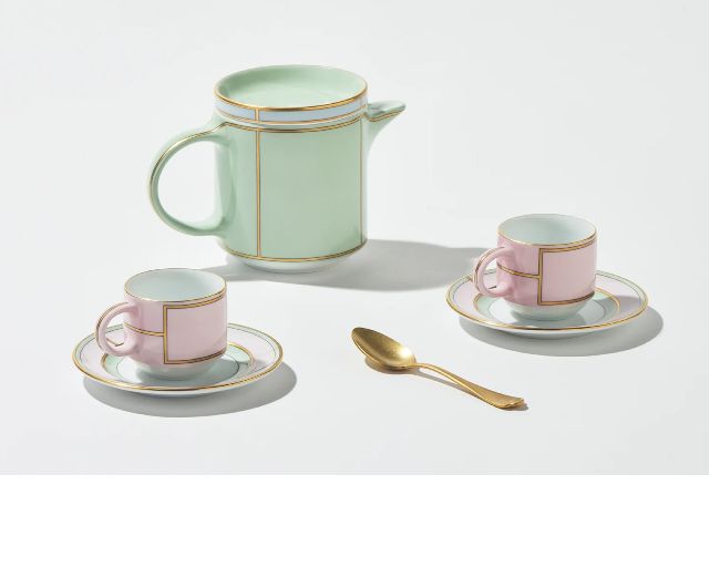 Coffee Cup Set Diva Porcelain Pink With Saucer Richard Ginori 183606 F00800w4301gend02