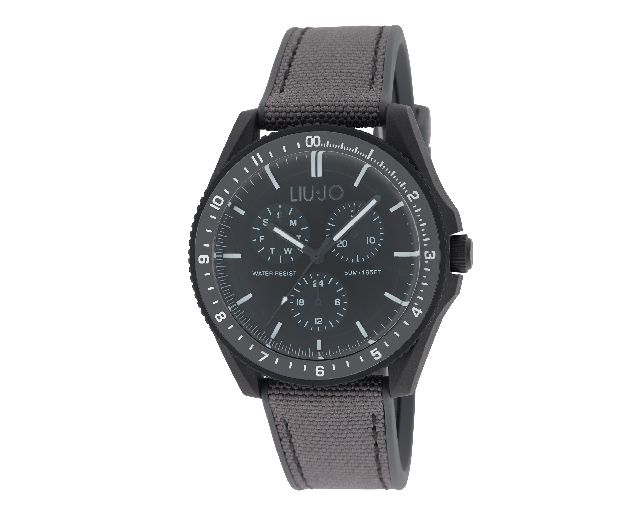 Orologio uomo activity acciaio quadrante nero e cinturino silicone e nylon