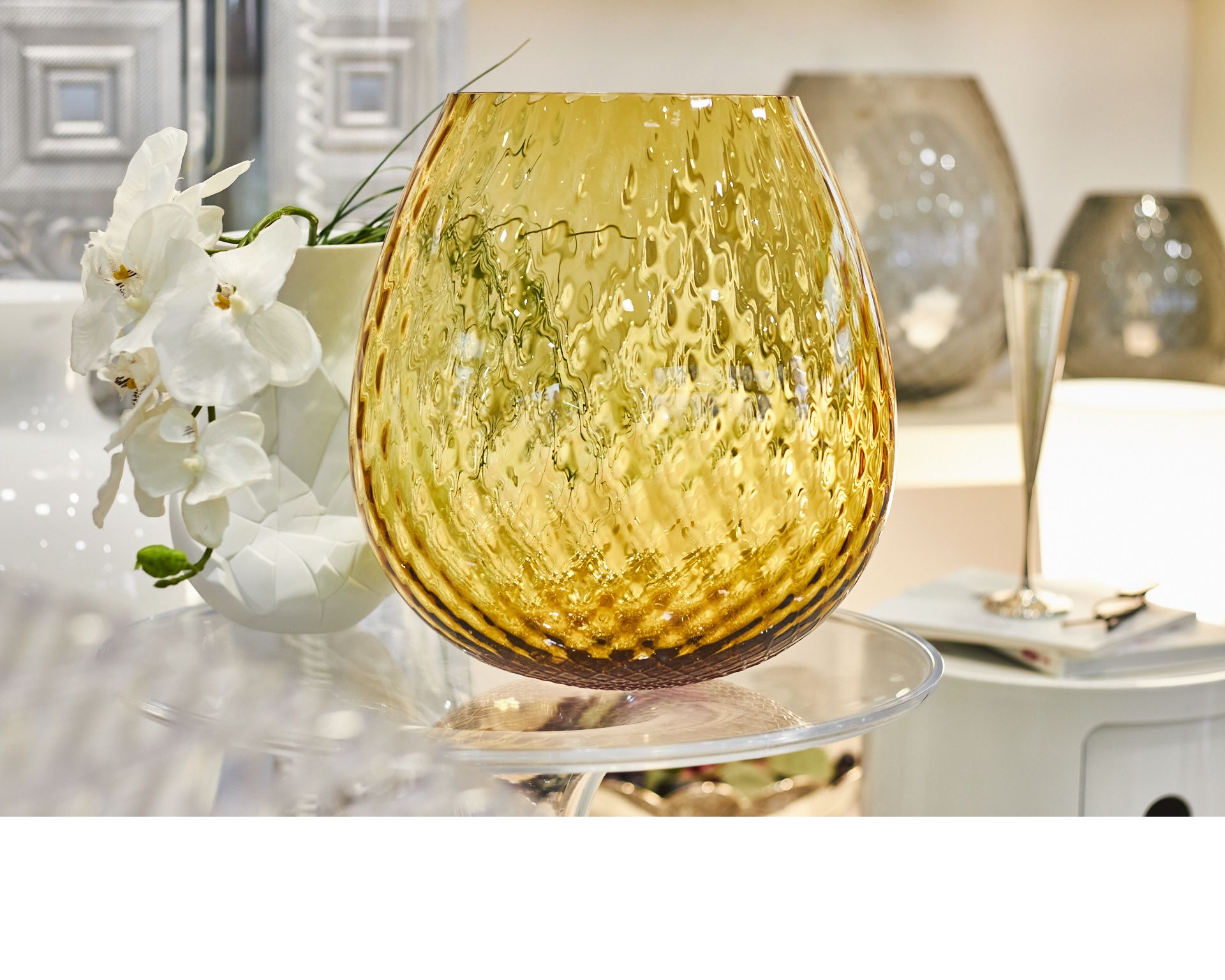 Candle Holder Vase Macrame Xxl Murano Glass Amber Nasonmoretti 174186 843macramexxlcb