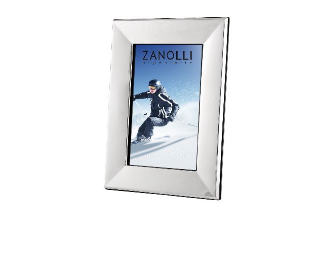 Picture frame silver with shiny band