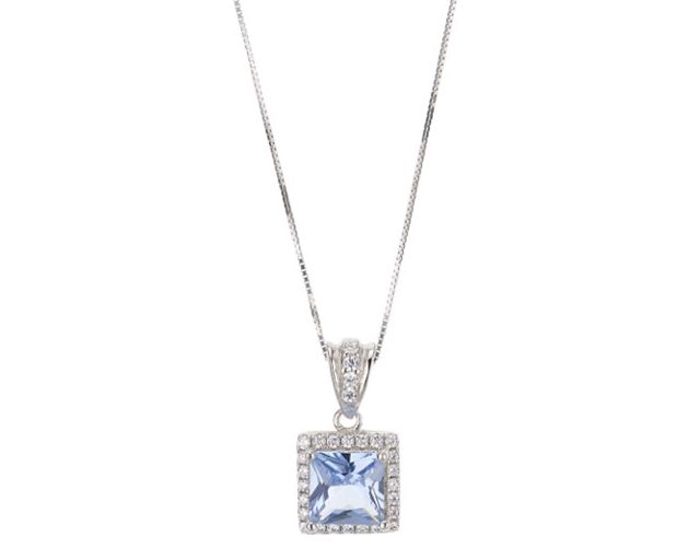 Collana Argento Con Cubic Zirconia E Zirconi Acquamarina Sovrani 190062 814j9505