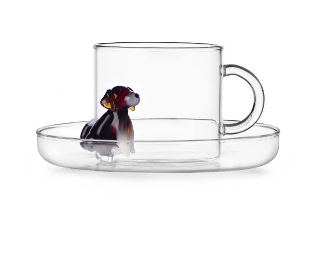 Tea cup with saucer dogs english foxhound