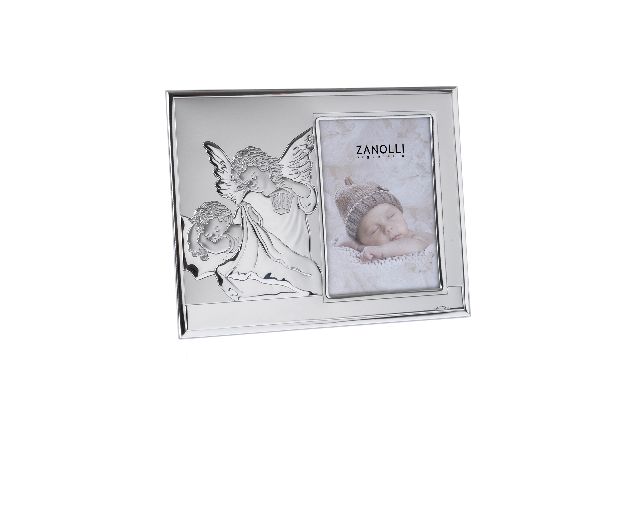 Cornice argento pvd con angelo protettore