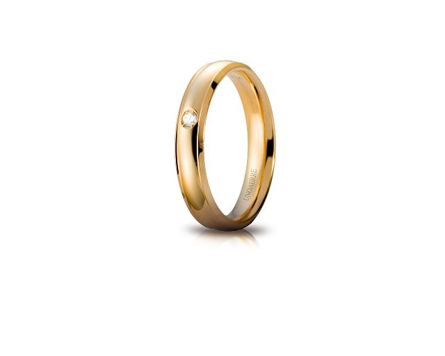 Fede orion oro 750‰ con diamante