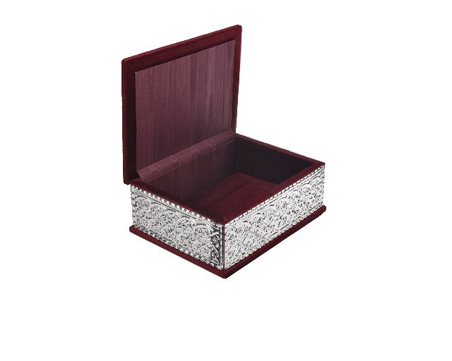 Jewellery Box Silver And Bordeaux Velvet Selezione Zanolli 8682 248sc567bo