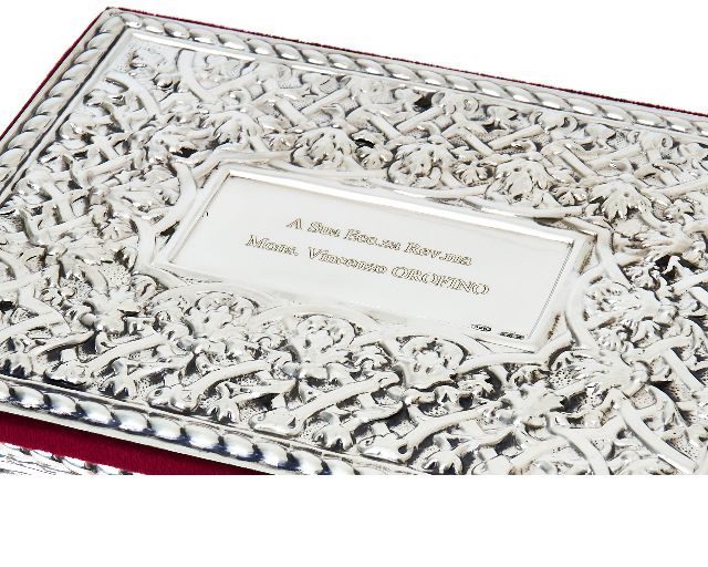 Jewellery Box Silver And Bordeaux Velvet Selezione Zanolli 8682 248sc567bo