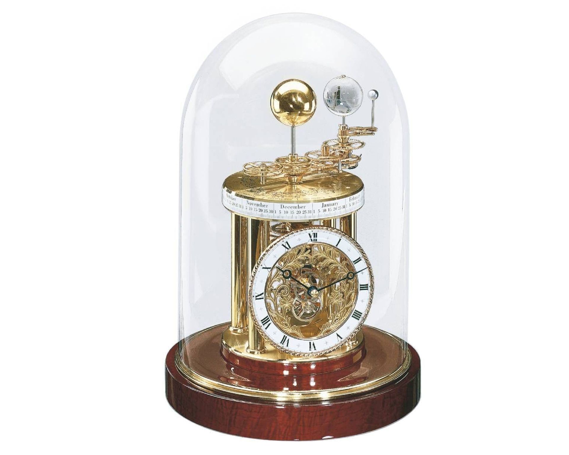 Table Clock Astrolabium Mahogany Hermle 190434 888he22836072987