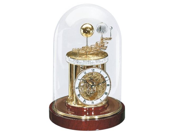 Table clock astrolabium mahogany