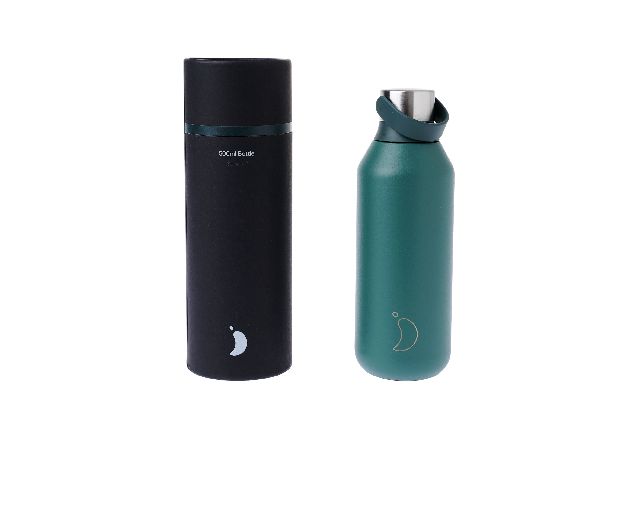 Thermal bottle steel pine green