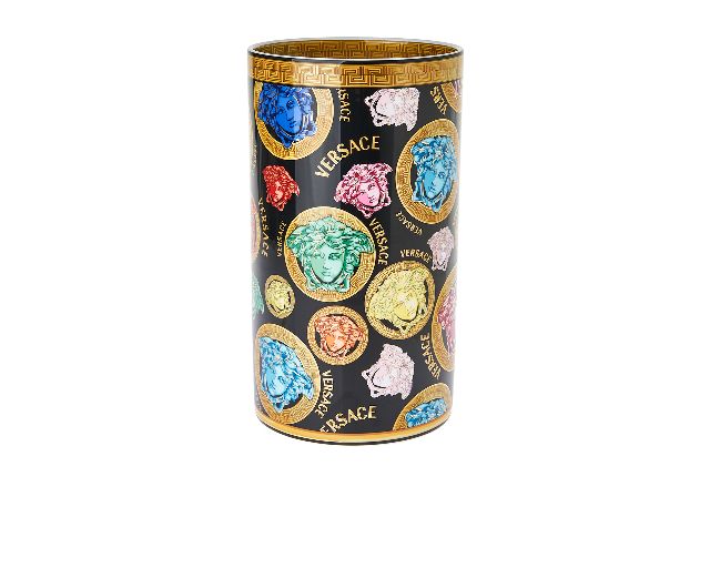 Vase madusa amplified porcelain black