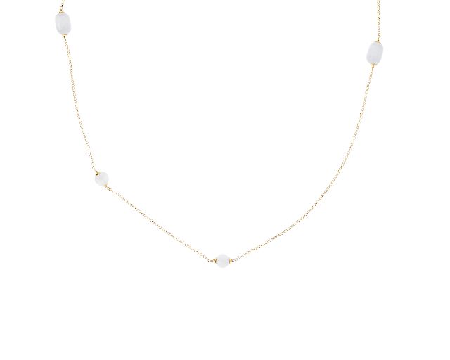 Collana argento con selenite