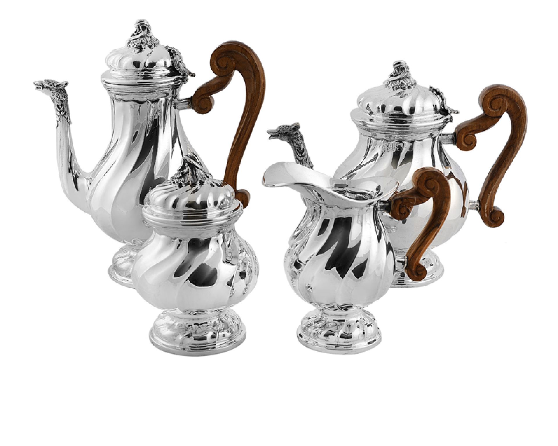 Coffee Set Silver In Genoese Style Selezione Zanolli