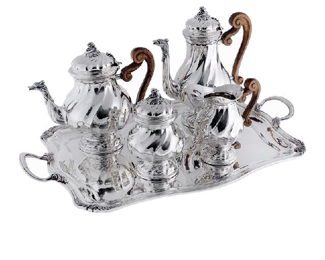 Coffee Set Silver In Genoese Style Selezione Zanolli