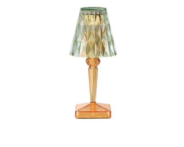 Lampada battery verde arancione