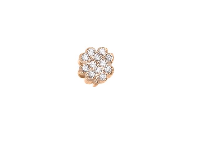Ciondolo quadrifoglio dancing names argento con zirconi