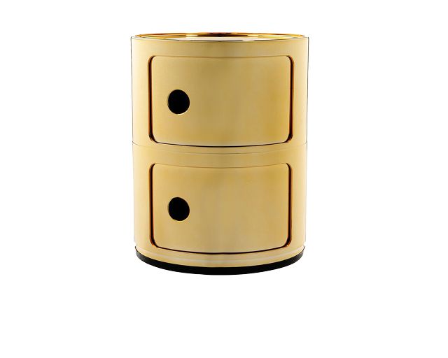 Drawer componibile metal two elements gold
