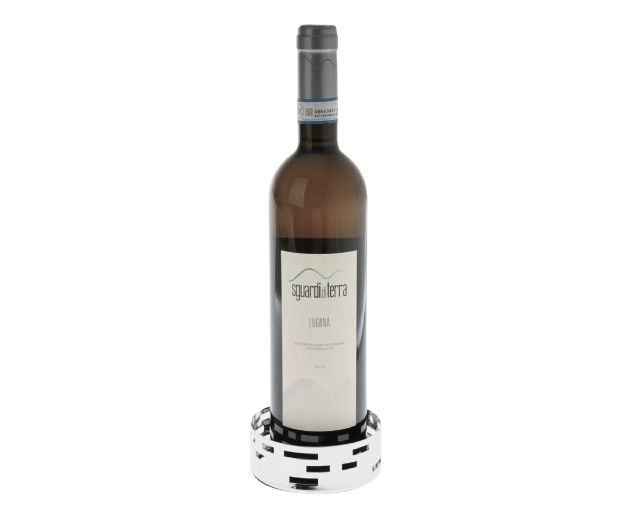 Pattern Bottle Coaster Trilaminated Silver With Stopper And Drip Catcher Selezione Zanolli 190503 624w5044tpsg