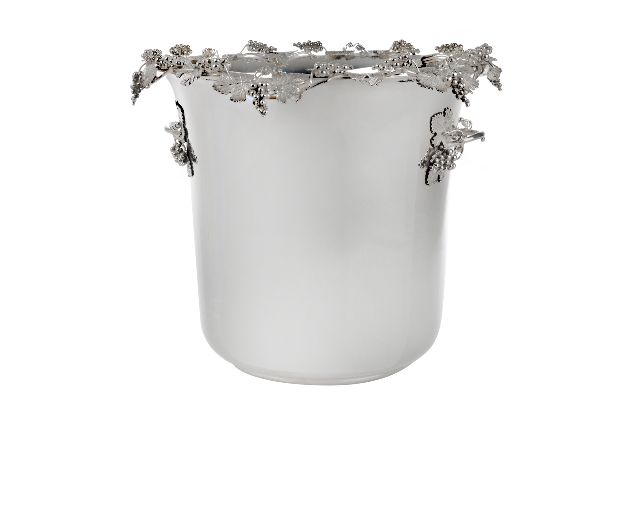 Secchio champagne argento con decoro uva