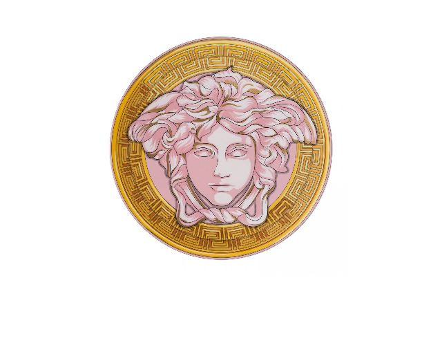 Fruit plate madusa amplified porcelain pink