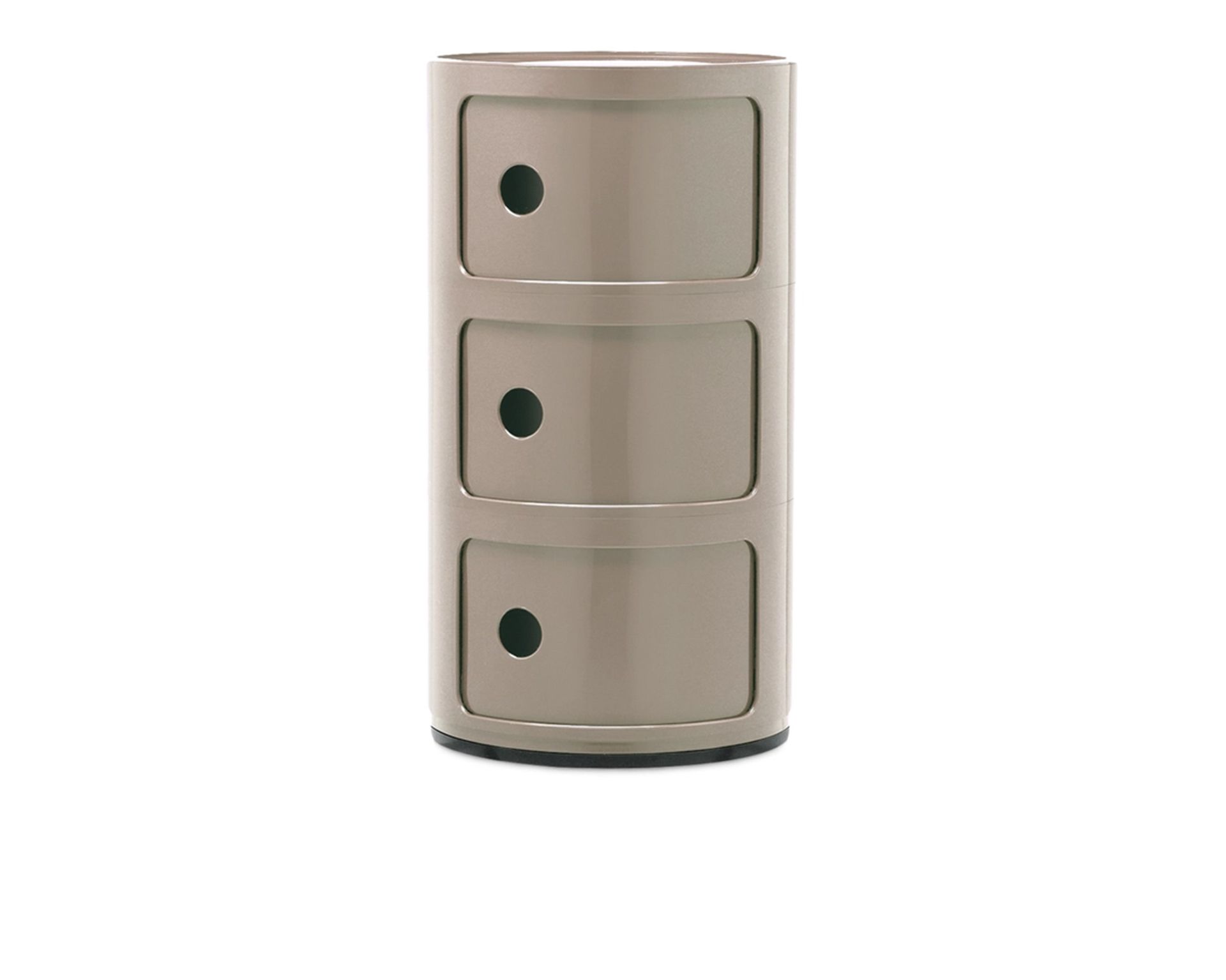 Cassettiera Componibile A Tre Elementi Colore Tortora Kartell 185254 90604967to