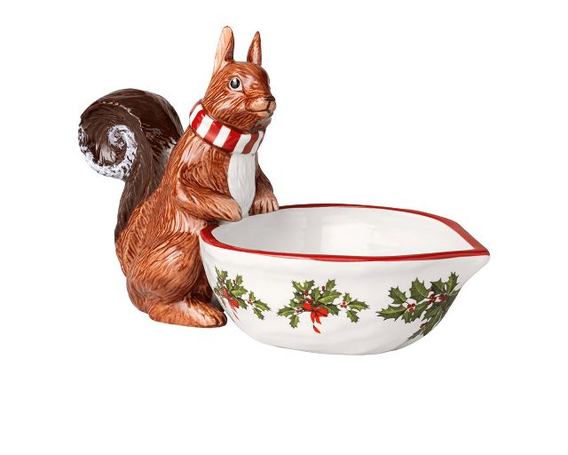 Squirrel with bowl toy's fantasy porcelain