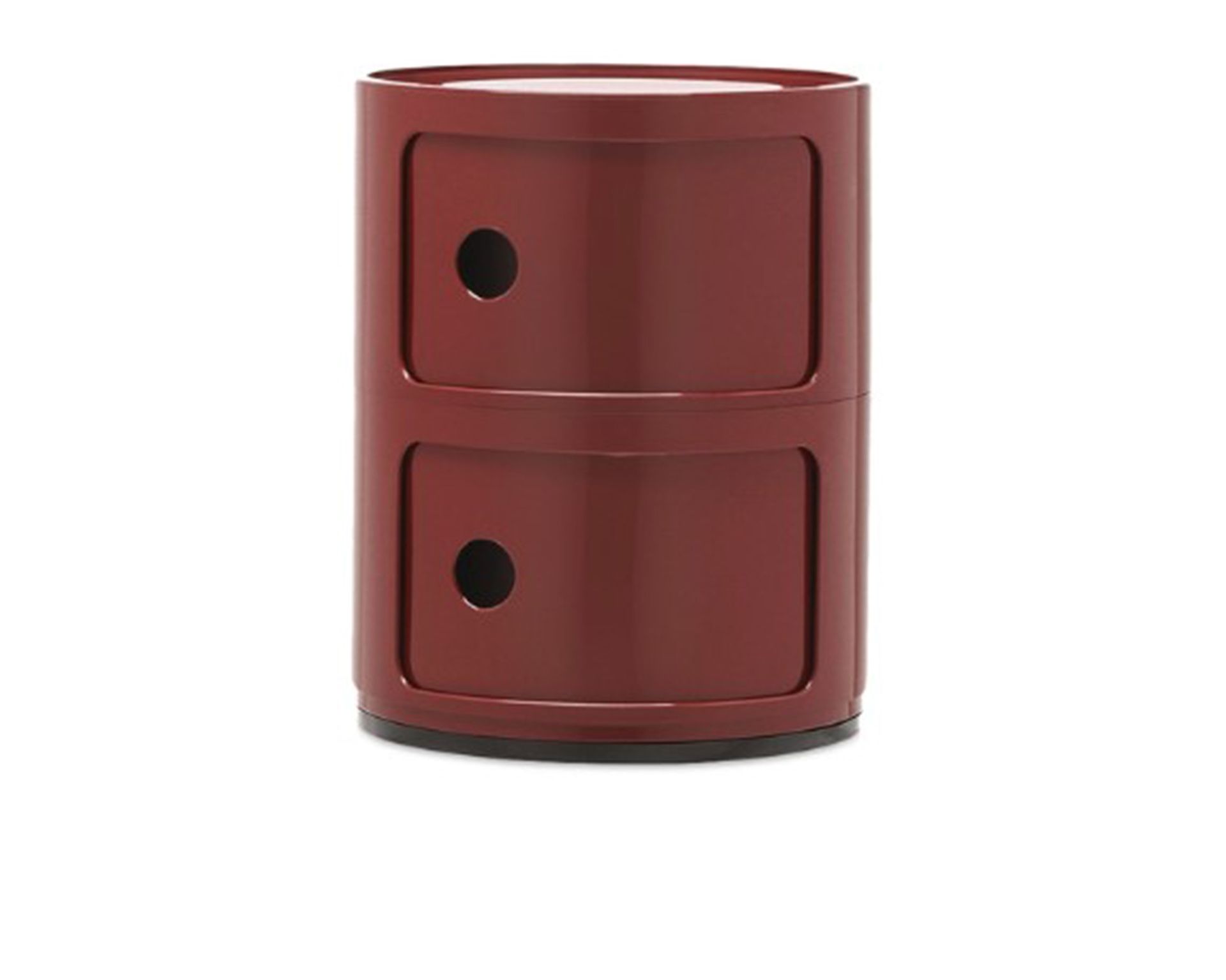 Cassettiera Componibile A Due Elementi Colore Bordeaux Kartell 185757 90604966bo