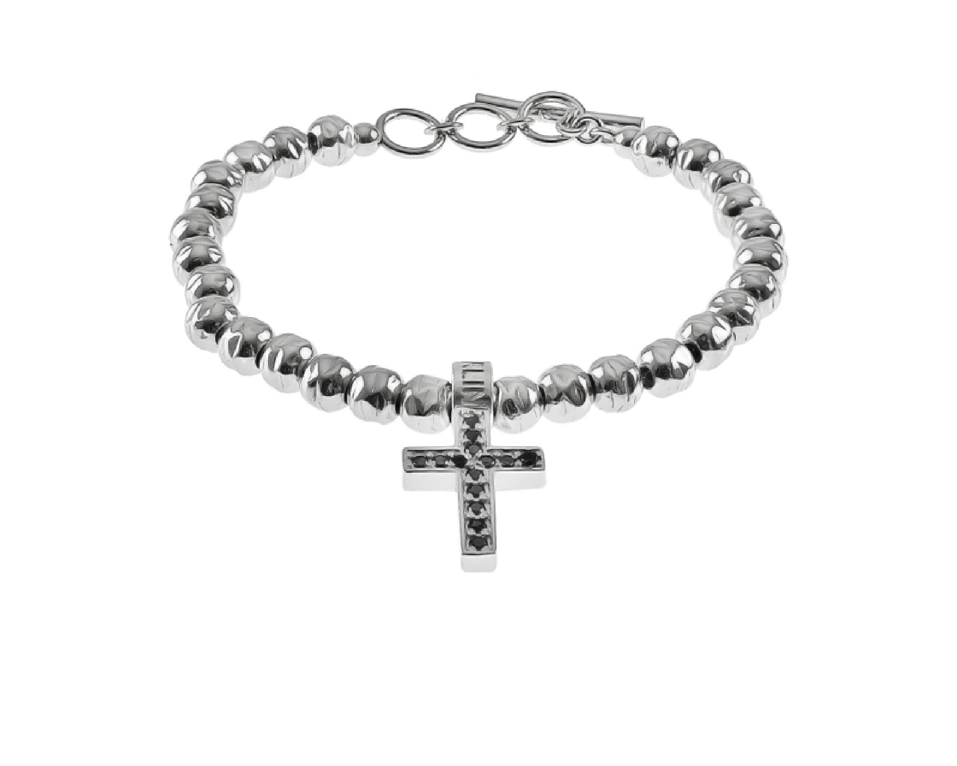 Bracciale Cross Argento Con Zirconi Neri Maria Cristina Sterling 59371 889g1706