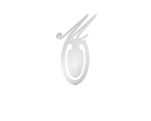 Segnalibro Argento Lettera M Selezione Zanolli 167386 964slm