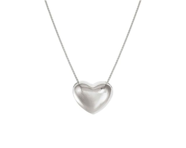 Necklace armonica silver big heart